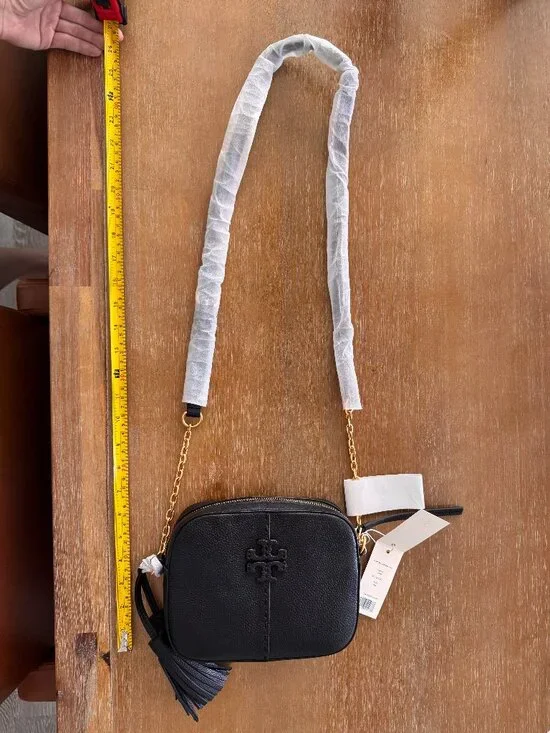 NWT Tory Burch McGraw Camera Bag Crossbody Bag Black - Picture 10 of 12